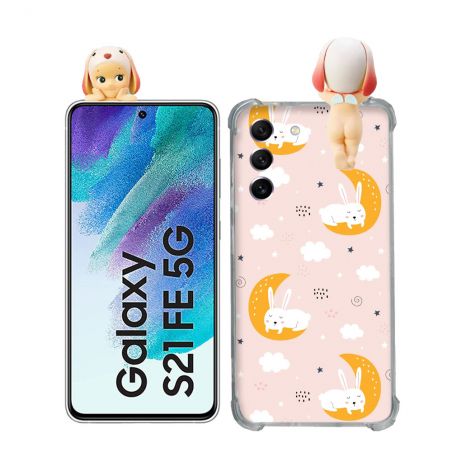 Coque Renforcée Pour Samsung Galaxy S21 FE / S21FE Angel Hippers Lapin Bélier