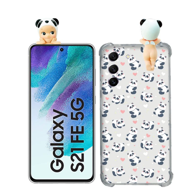 Coque Renforcée Pour Samsung Galaxy S21 FE / S21FE Angel Hippers Panda