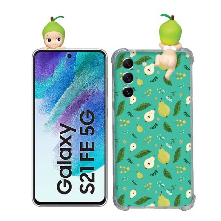 Coque Renforcée Pour Samsung Galaxy S21 FE / S21FE Angel Hippers Poire