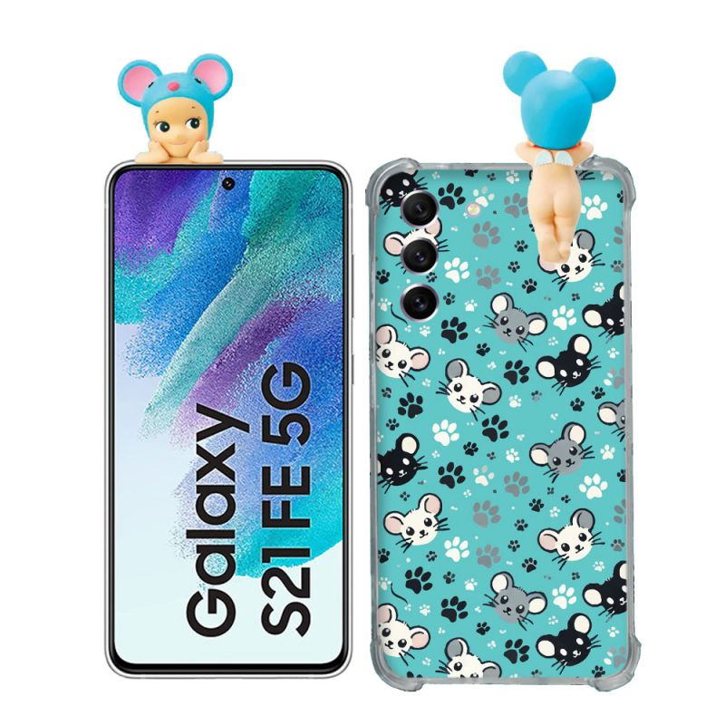 Coque Renforcée Pour Samsung Galaxy S21 FE / S21FE Angel Hippers Souris