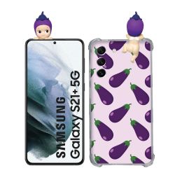 Coque Renforcée Pour Samsung Galaxy S21 Plus Angel Hippers Aubergine