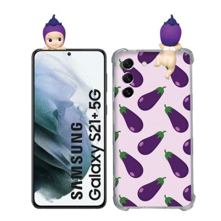 Coque Renforcée Pour Samsung Galaxy S21 Plus Angel Hippers Aubergine