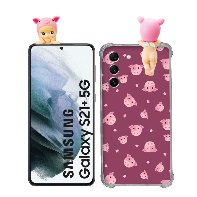 Coque Renforcée Pour Samsung Galaxy S21 Plus Angel Hippers Cochon