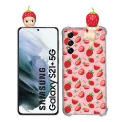 Coque Renforcée Pour Samsung Galaxy S21 Plus Angel Hippers Fraise