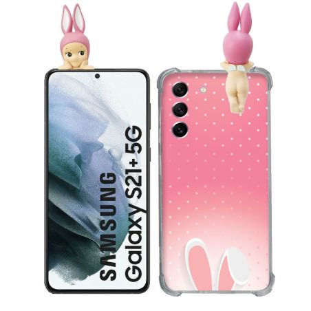 Coque Renforcée Pour Samsung Galaxy S21 Plus Angel Hippers Lapin
