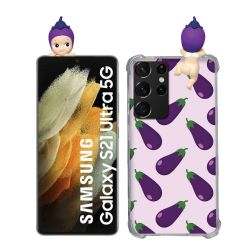 Coque Renforcée Pour Samsung Galaxy S21 Ultra Angel Hippers Aubergine