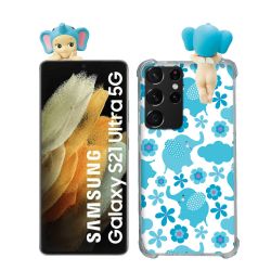 Coque Renforcée Pour Samsung Galaxy S21 Ultra Angel Hippers Elephant