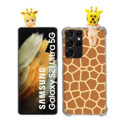 Coque Renforcée Pour Samsung Galaxy S21 Ultra Angel Hippers Girafe