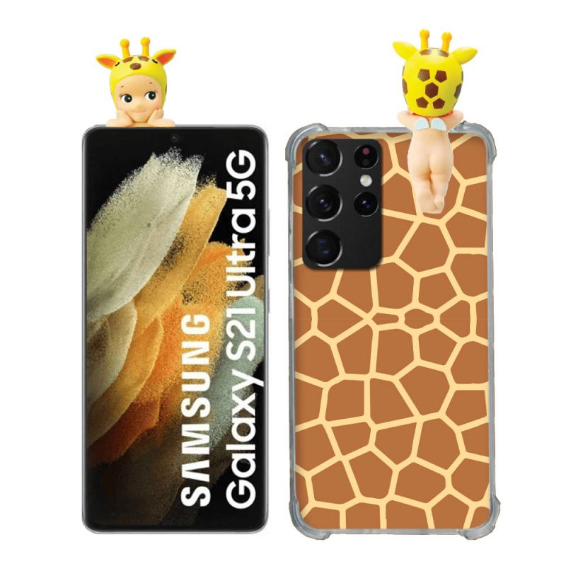 Coque Renforcée Pour Samsung Galaxy S21 Ultra Angel Hippers Girafe