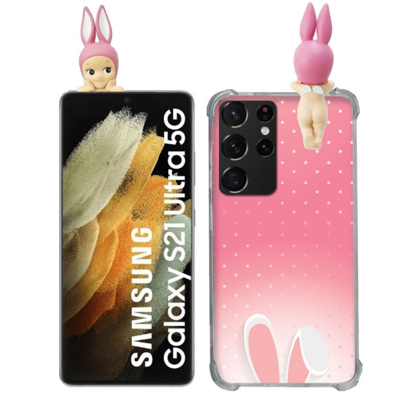 Coque Renforcée Pour Samsung Galaxy S21 Ultra Angel Hippers Lapin