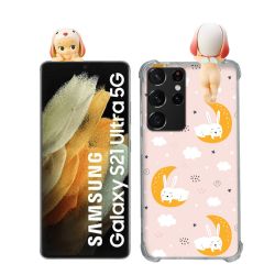 Coque Renforcée Pour Samsung Galaxy S21 Ultra Angel Hippers Lapin Bélier