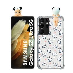 Coque Renforcée Pour Samsung Galaxy S21 Ultra Angel Hippers Panda