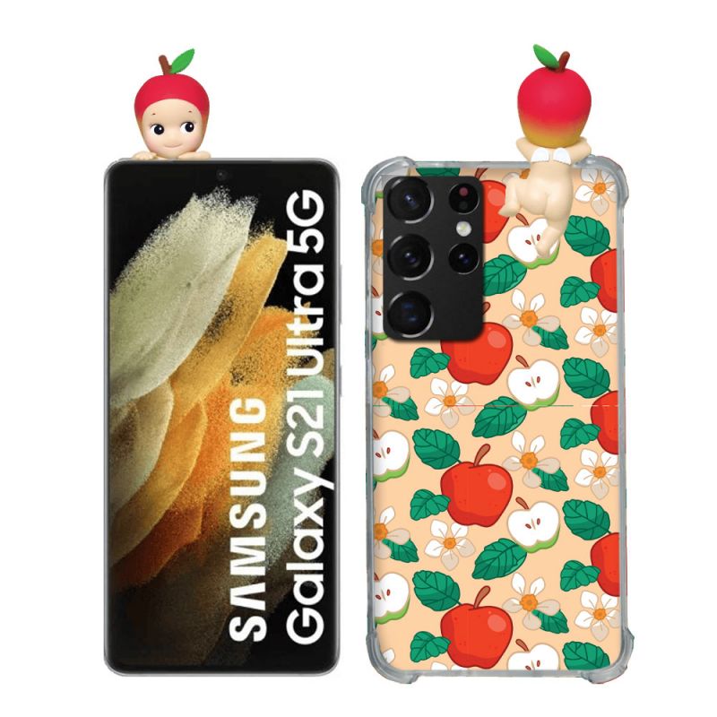 Coque Renforcée Pour Samsung Galaxy S21 Ultra Angel Hippers Pomme