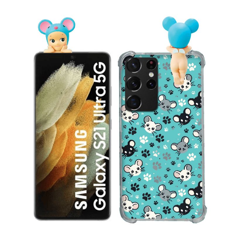 Coque Renforcée Pour Samsung Galaxy S21 Ultra Angel Hippers Souris