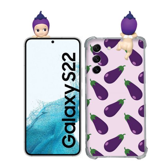 Coque Renforcée Pour Samsung Galaxy S22 Angel Hippers Aubergine