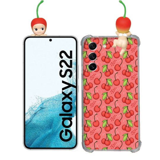 Coque Renforcée Pour Samsung Galaxy S22 Angel Hippers Cerise