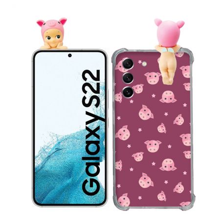 Coque Renforcée Pour Samsung Galaxy S22 Angel Hippers Cochon