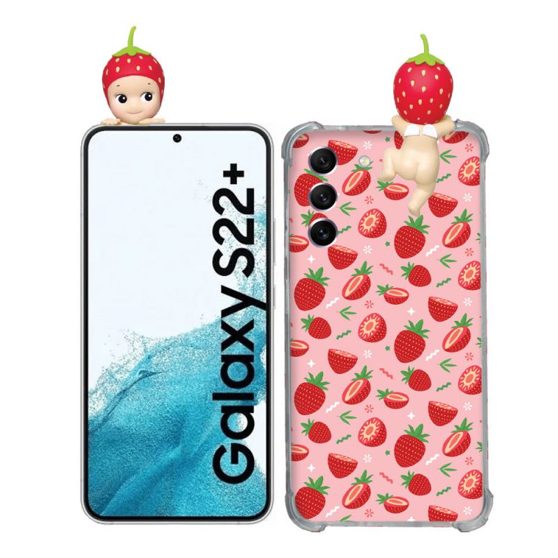 Coque Renforcée Pour Samsung Galaxy S22 Plus Angel Hippers Fraise