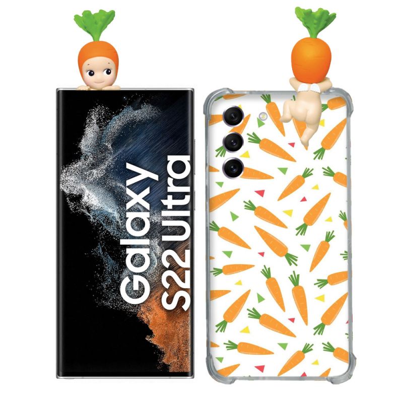 Coque Renforcée Pour Samsung Galaxy S22 Ultra Angel Hippers Carotte