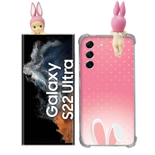 Coque Renforcée Pour Samsung Galaxy S22 Ultra Angel Hippers Lapin