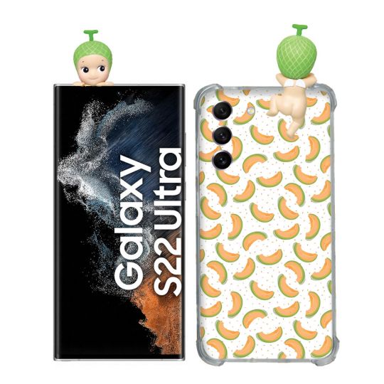 Coque Renforcée Pour Samsung Galaxy S22 Ultra Angel Hippers Melon