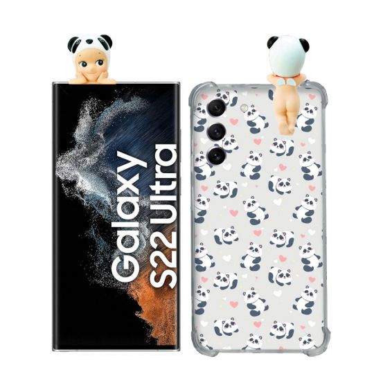 Coque Renforcée Pour Samsung Galaxy S22 Ultra Angel Hippers Panda