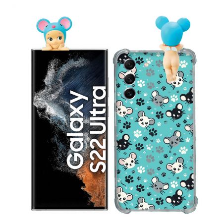 Coque Renforcée Pour Samsung Galaxy S22 Ultra Angel Hippers Souris
