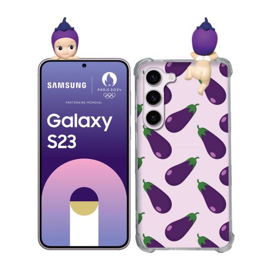 Coque Renforcée Pour Samsung Galaxy S23 Angel Hippers Aubergine