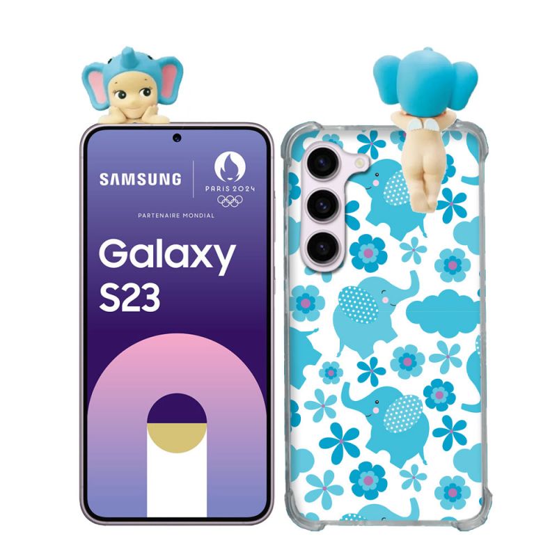 Coque Renforcée Pour Samsung Galaxy S23 Angel Hippers Elephant