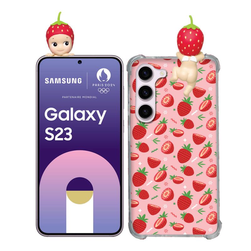 Coque Renforcée Pour Samsung Galaxy S23 Angel Hippers Fraise