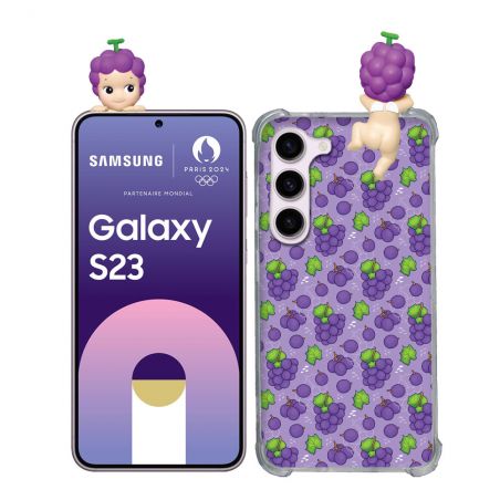 Coque Renforcée Pour Samsung Galaxy S23 Angel Hippers Raisin