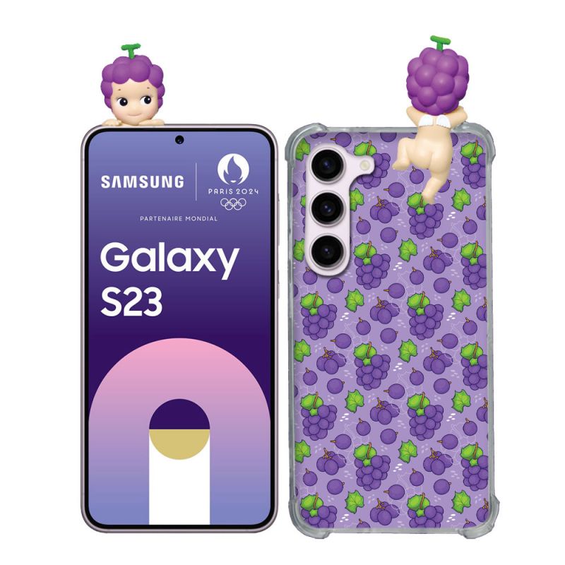 Coque Renforcée Pour Samsung Galaxy S23 Angel Hippers Raisin