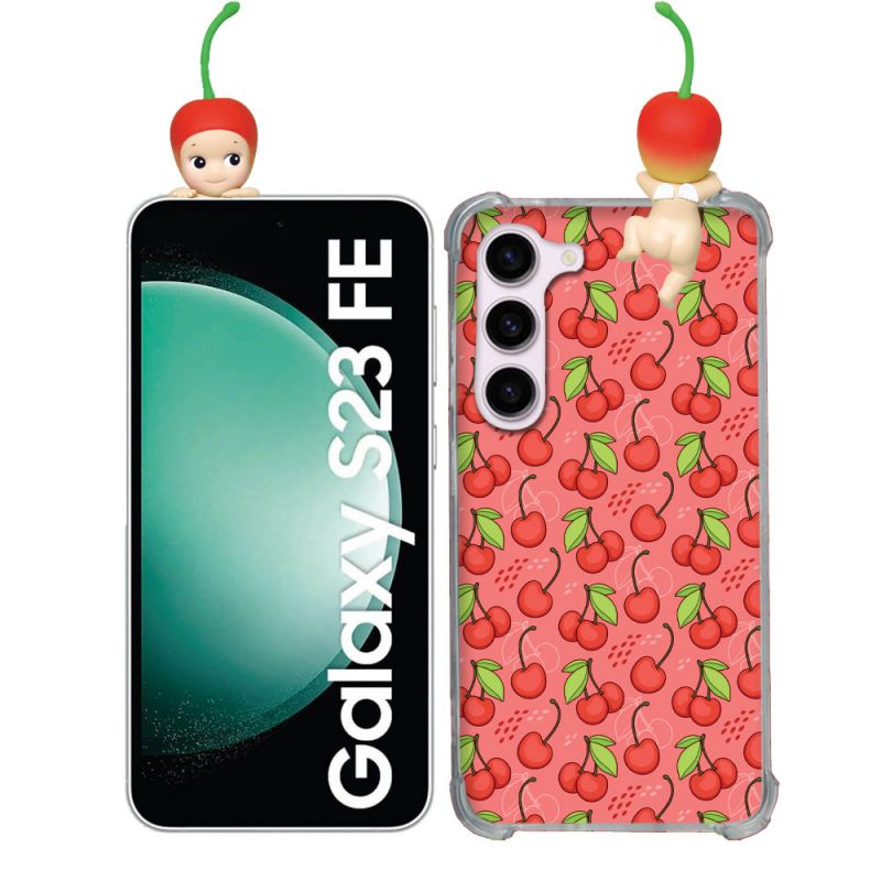 Coque Renforcée Pour Samsung Galaxy S23 FE Angel Hippers Cerise