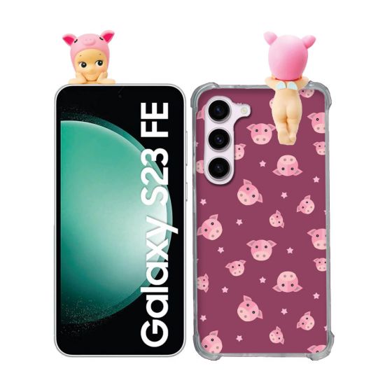 Coque Renforcée Pour Samsung Galaxy S23 FE Angel Hippers Cochon