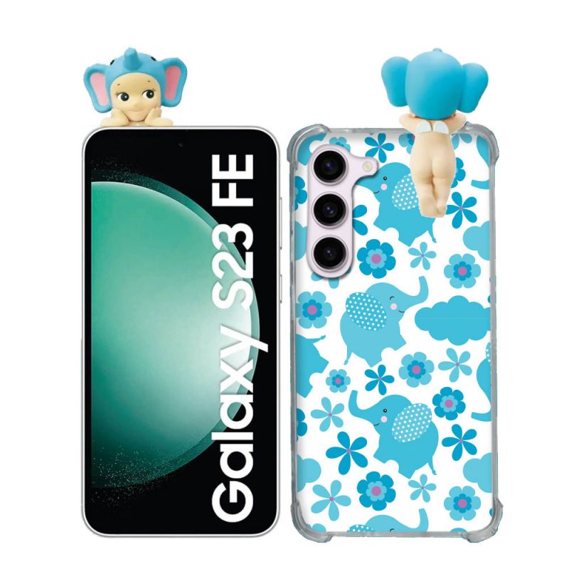 Coque Renforcée Pour Samsung Galaxy S23 FE Angel Hippers Elephant