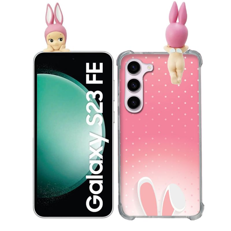 Coque Renforcée Pour Samsung Galaxy S23 FE Angel Hippers Lapin