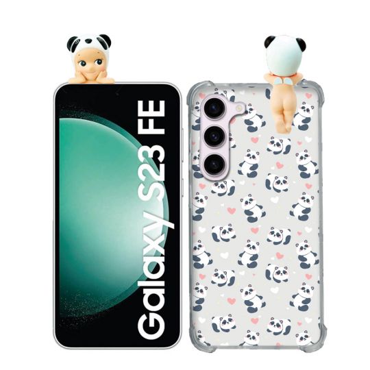 Coque Renforcée Pour Samsung Galaxy S23 FE Angel Hippers Panda