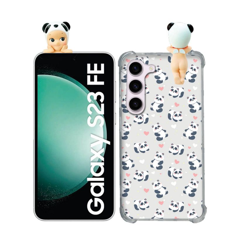 Coque Renforcée Pour Samsung Galaxy S23 FE Angel Hippers Panda