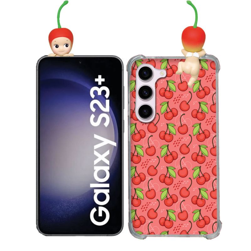Coque Renforcée Pour Samsung Galaxy S23 Plus Angel Hippers Cerise