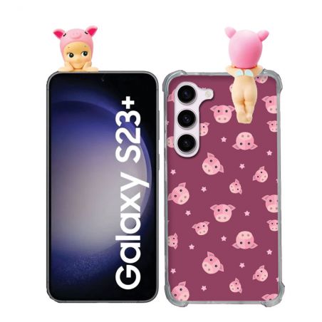 Coque Renforcée Pour Samsung Galaxy S23 Plus Angel Hippers Cochon