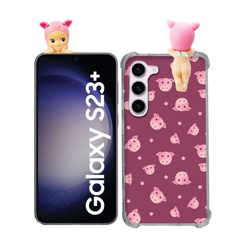 Coque Renforcée Pour Samsung Galaxy S23 Plus Angel Hippers Cochon