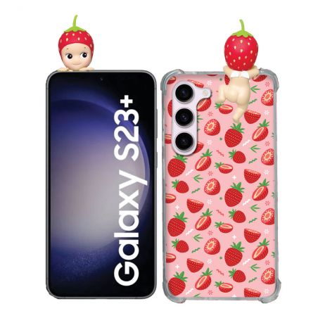 Coque Renforcée Pour Samsung Galaxy S23 Plus Angel Hippers Fraise