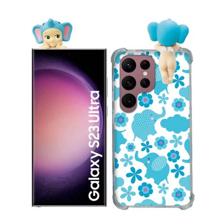 Coque Renforcée Pour Samsung Galaxy S23 Ultra Angel Hippers Elephant