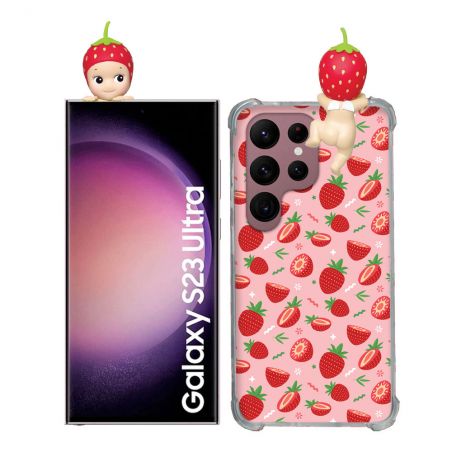 Coque Renforcée Pour Samsung Galaxy S23 Ultra Angel Hippers Fraise