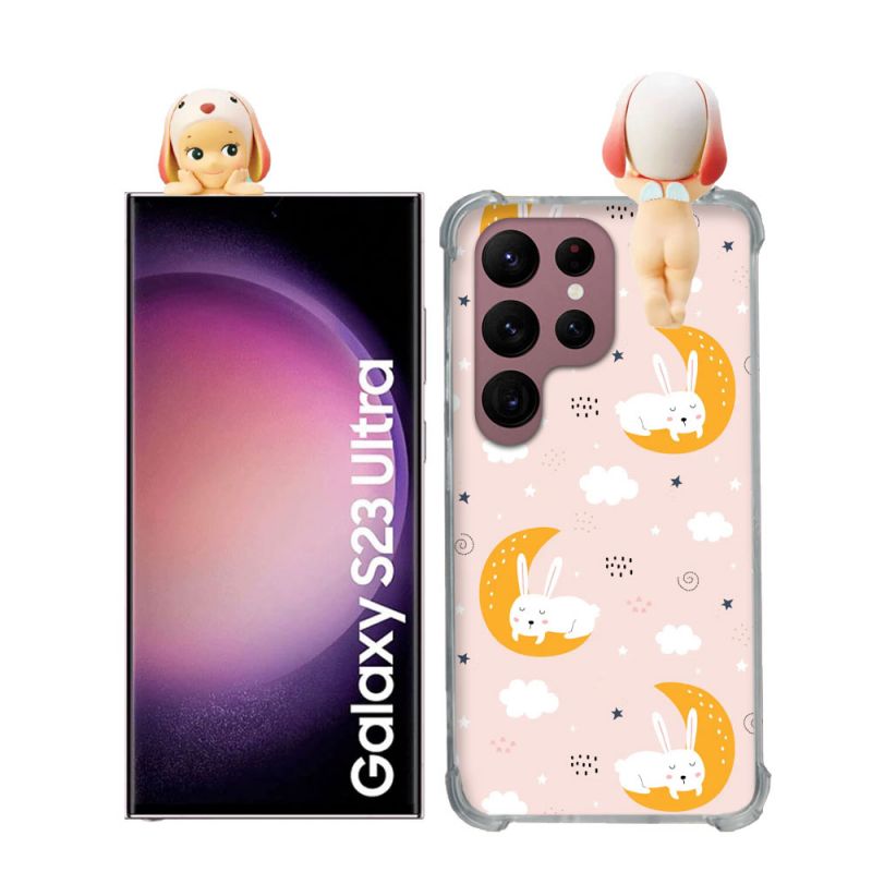Coque Renforcée Pour Samsung Galaxy S23 Ultra Angel Hippers Lapin