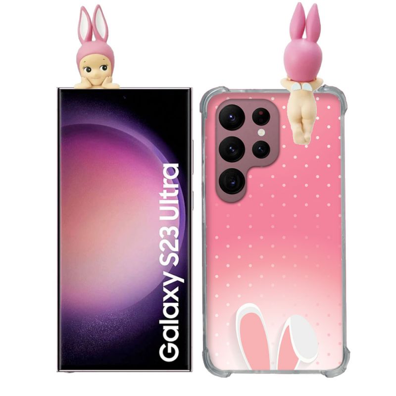 Coque Renforcée Pour Samsung Galaxy S23 Ultra Angel Hippers Lapin Bélier