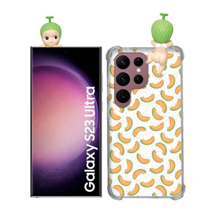 Coque Renforcée Pour Samsung Galaxy S23 Ultra Angel Hippers Melon