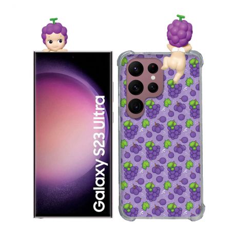 Coque Renforcée Pour Samsung Galaxy S23 Ultra Angel Hippers Raisin