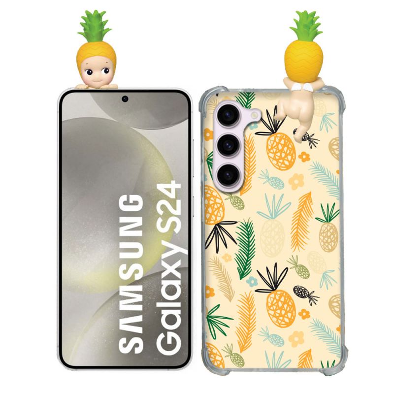 Coque Renforcée Pour Samsung Galaxy S24 Angel Hippers Ananas