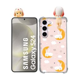 Coque Renforcée Pour Samsung Galaxy S24 Angel Hippers Lapin Bélier